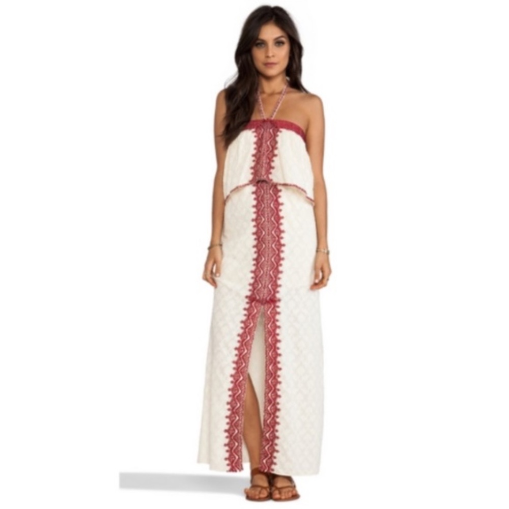 FREE PEOPLE Marrakech Lace Jacquard Halter Dress